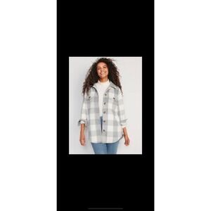 Old navy Plaid Soft-Brushed Utility Shacket for Women XL